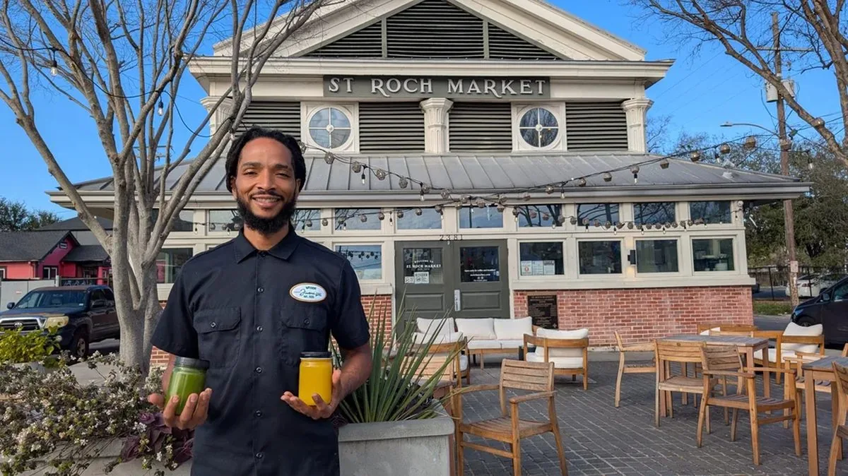 Cold-pressed juices and smoothies at Frsh Juice inside St. Roch Market New Orleans