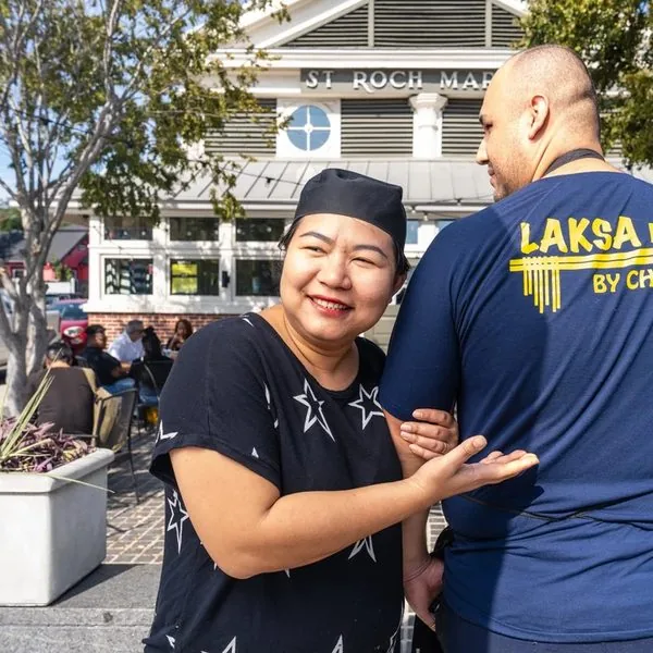 Burmese and Malaysian noodle soups by Chef Lin at Laksa inside St. Roch Market New Orleans