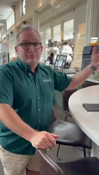Kevin Pedeaux inside St. Roch Market food hall